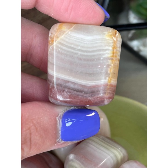 Pink Banded Onyx Intuitively Chosen Crystal Stone - Picture 3 of 5